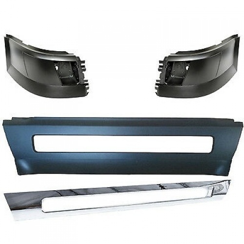 Volvo Truck Bumper Set Pair Left Right Center with Fog Light Hole VNL VN